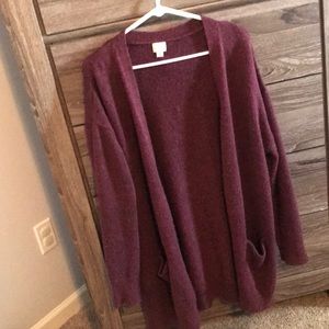 Xl maroon sweater cardigan
